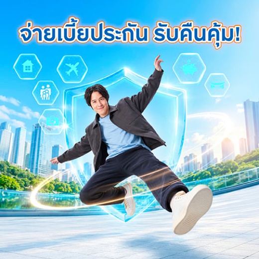 ชำระค่าเบี้ยประกันทุกหมวด รับเครดิตเงินคืนสูงสุด 15,000 บาท*